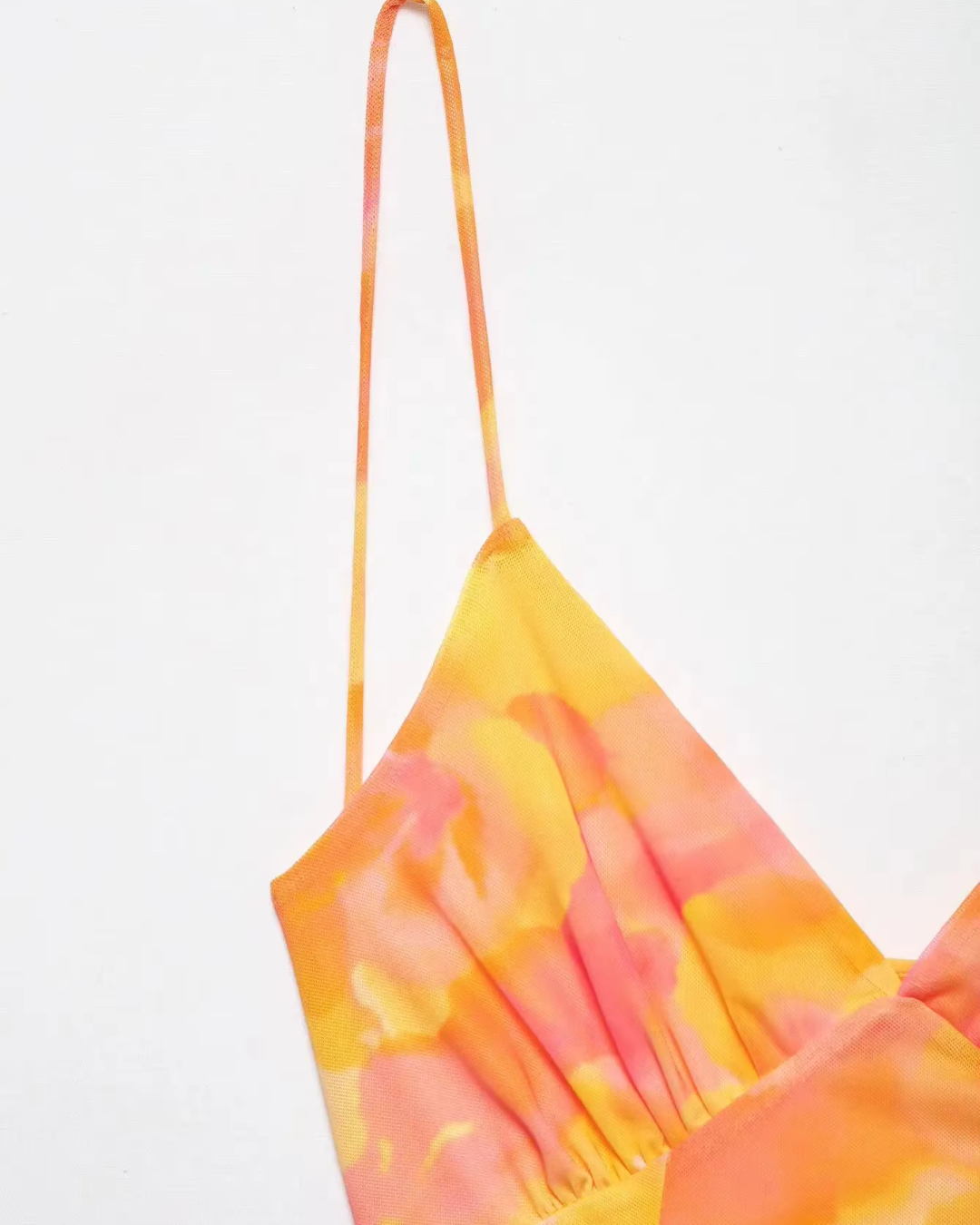 Mouwloze Mini-jurk met Print en Open Rug voor Dames