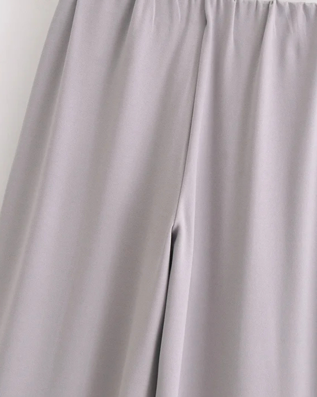 2-Delige Set met Slim Fit Top en Broek in Stretchstof voor Dames