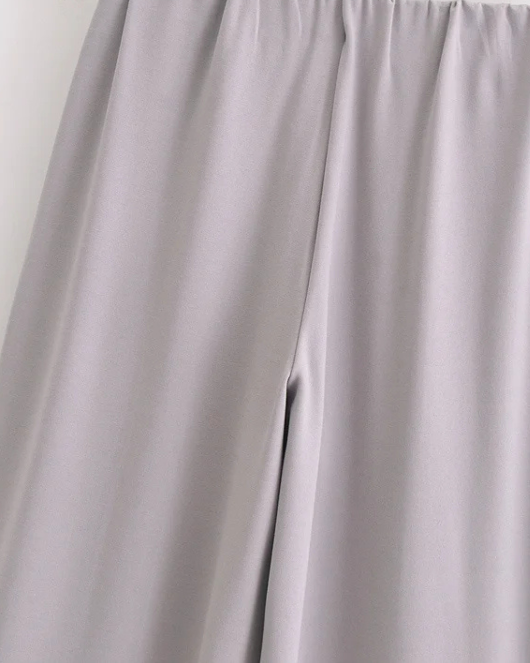 2-Delige Set met Slim Fit Top en Broek in Stretchstof voor Dames