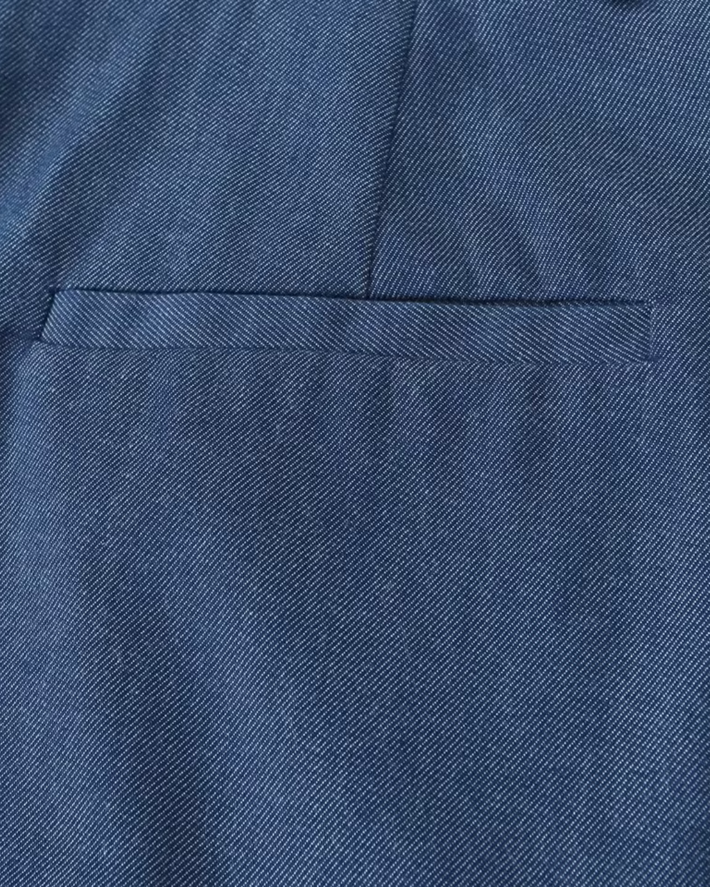 Vintage Blauw Damespak met Rechte Broek voor Dames