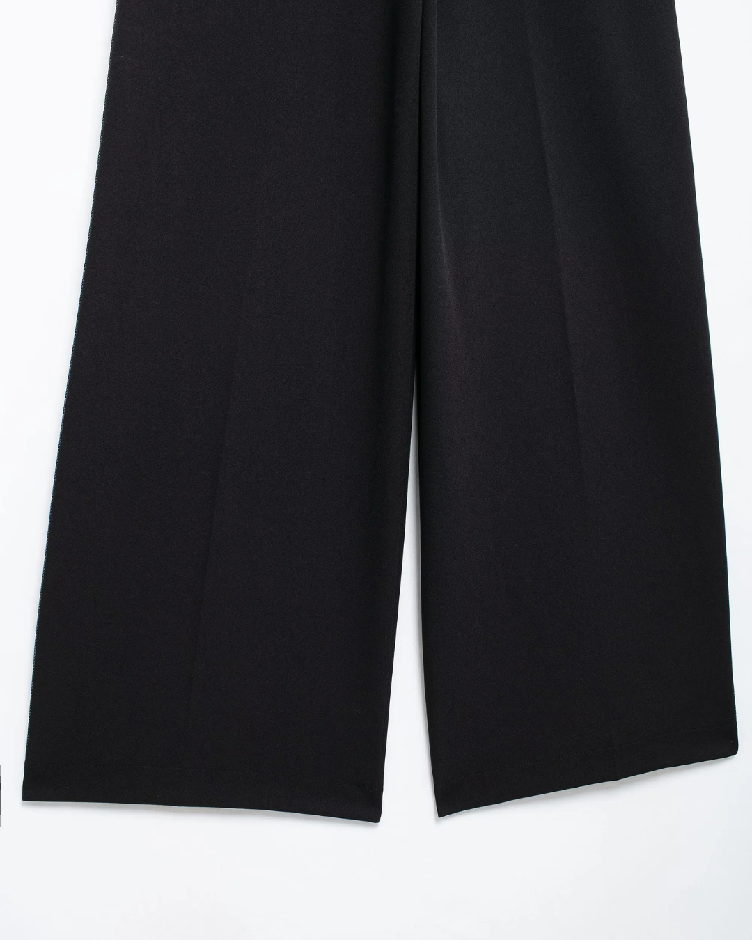 Trendy 2-Delige Set - Zijstreep Ritsjack & Wijde Broek met Elastische Taille voor Dames