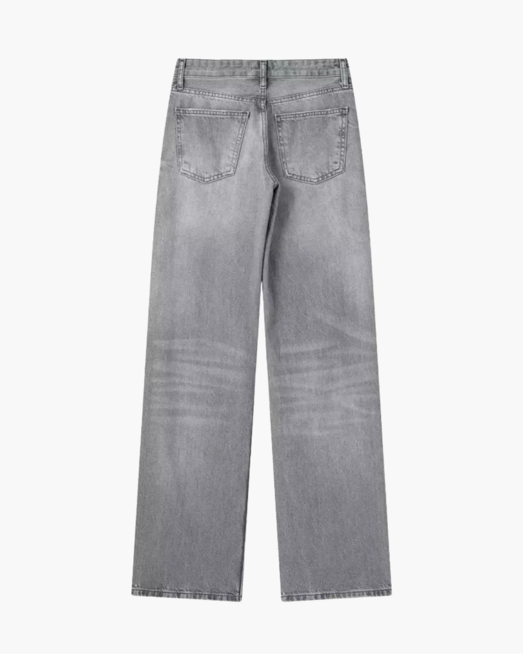 Grijze Spijkerbroek met Rechte Pasvorm voor Dames