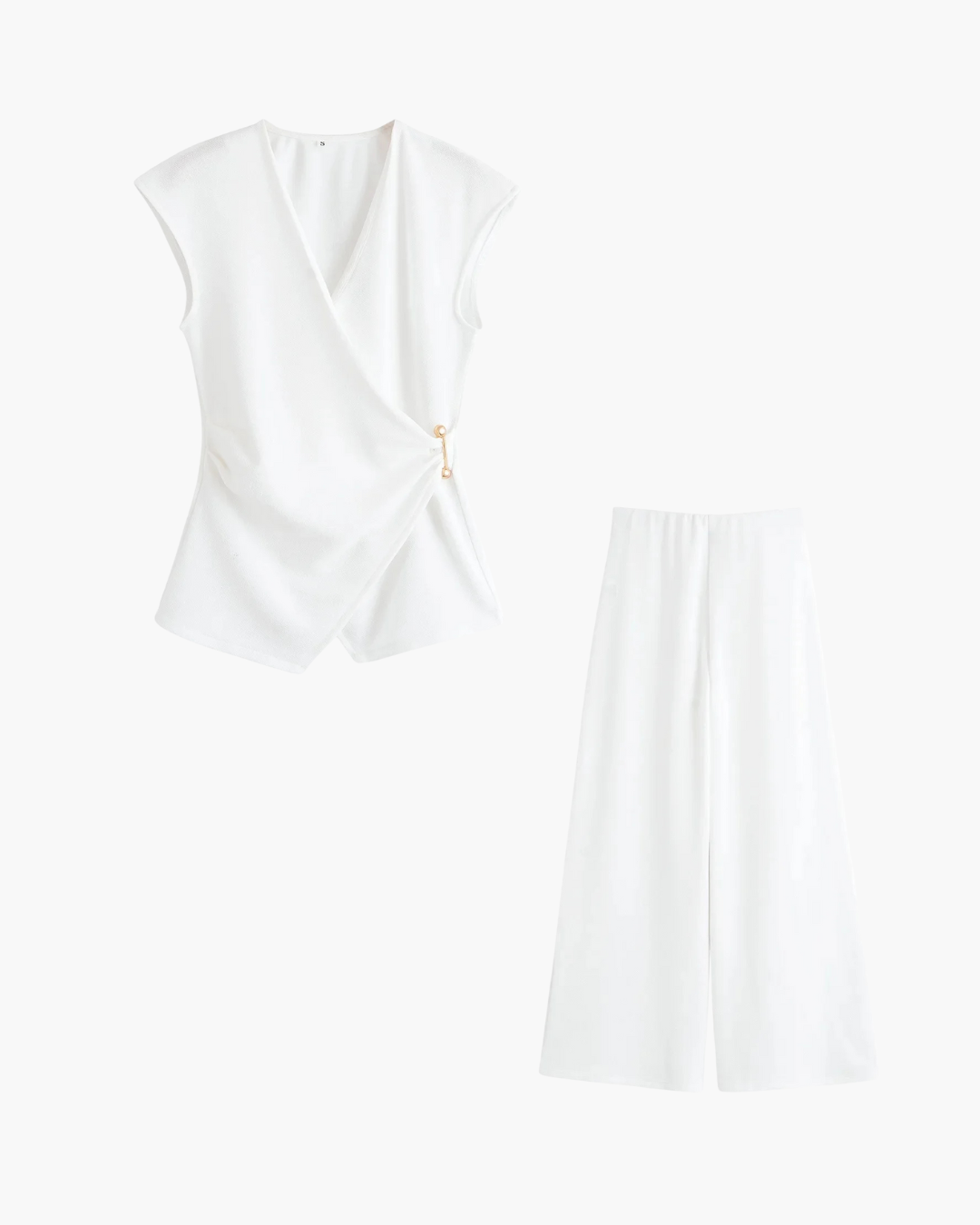 Elegante Set met Asymmetrisch Vest & Elastische Broek voor Dames