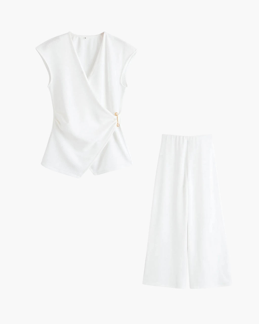 Elegante Set met Asymmetrisch Vest & Elastische Broek voor Dames