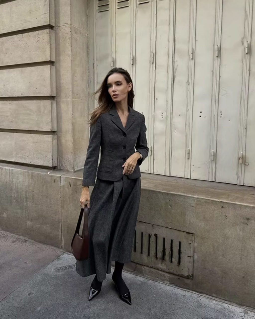 Elegante Stijlvolle Blazer en Rok Set voor Dames