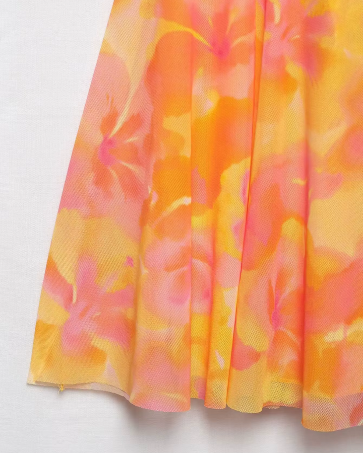 Mouwloze Mini-jurk met Print en Open Rug voor Dames