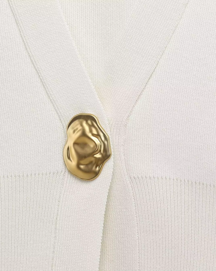 Casual Chique Vest met V-hals en Lange Mouwen voor Dames