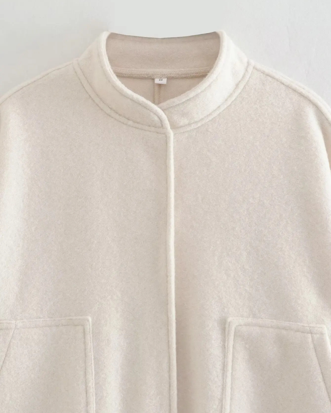 Effen Streetstyle Winterjas met Zakken en Knopen voor Dames