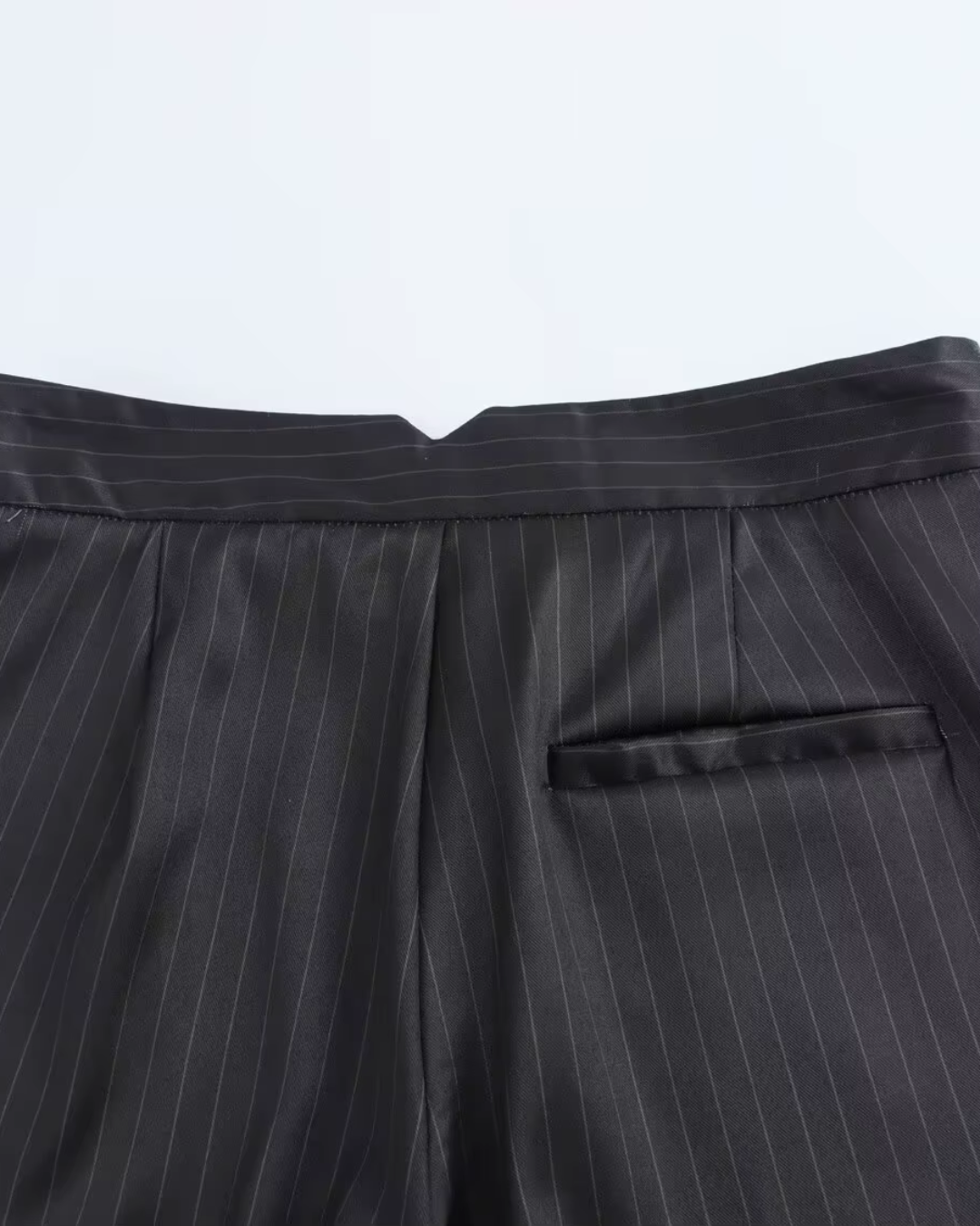 Gestreepte Zwarte Tweedelige Blazer en Broek Set voor Dames