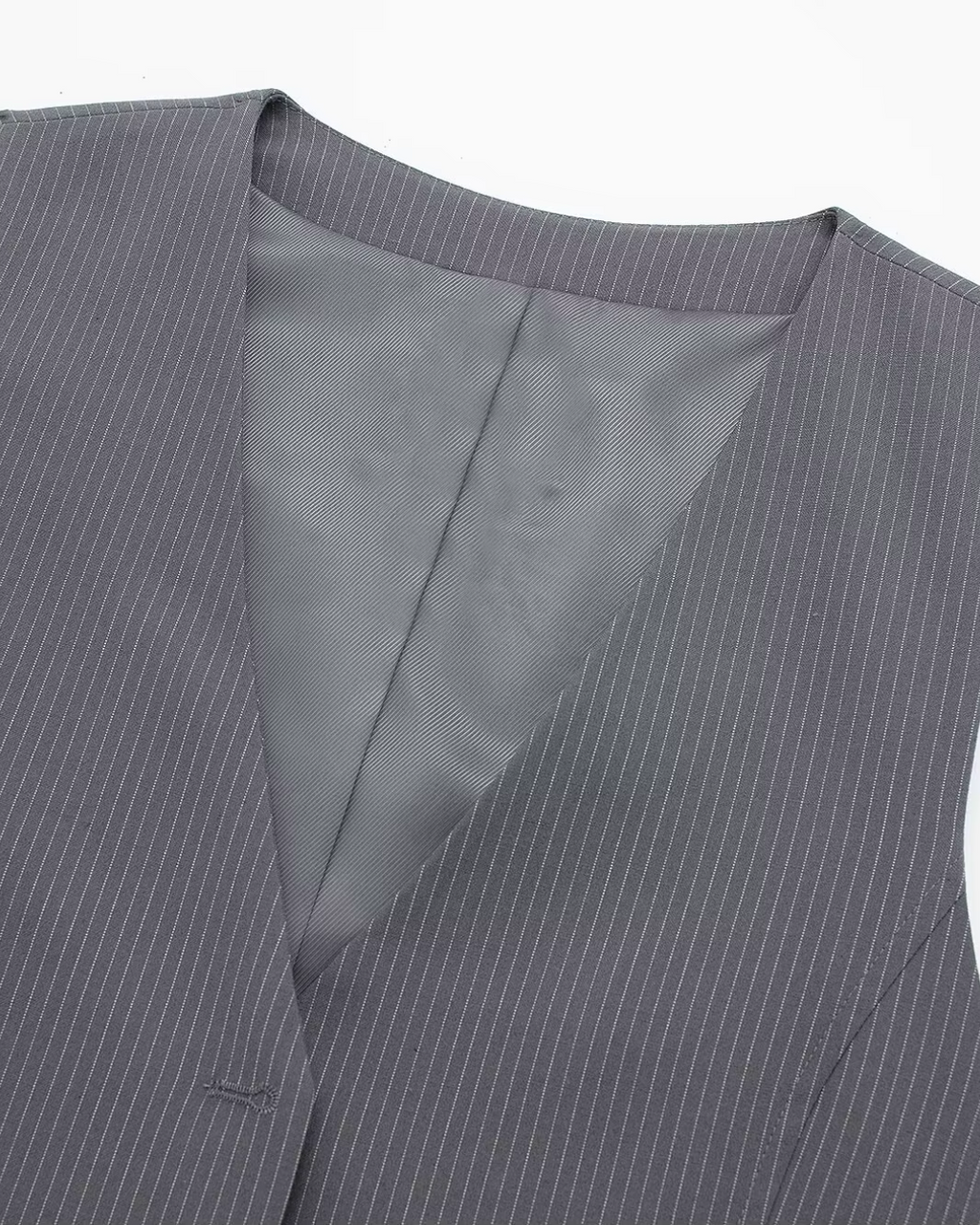 Gestreept Kort Vest met Wijde Broek Set voor Dames