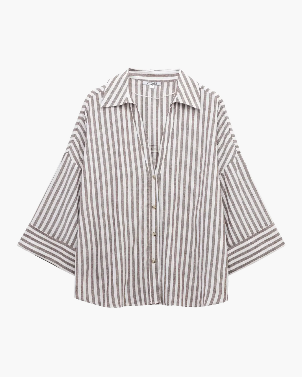 Oversized Blouse Dames – V-Hals & Faux Linnen