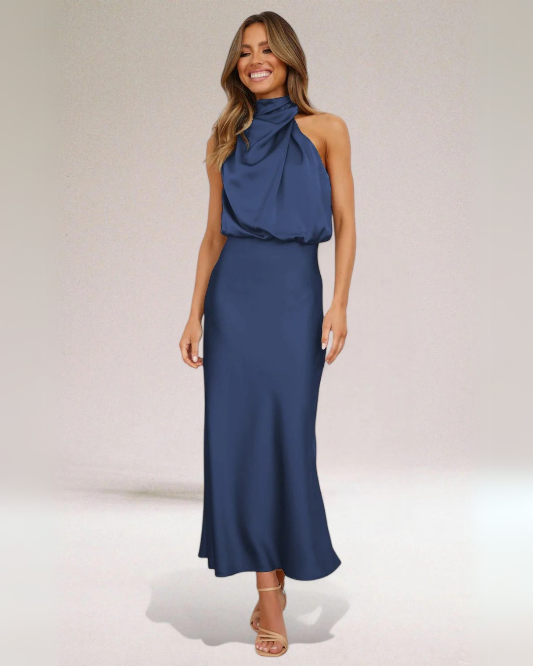 Satijnen Lange Maxi Jurk  voor Dames