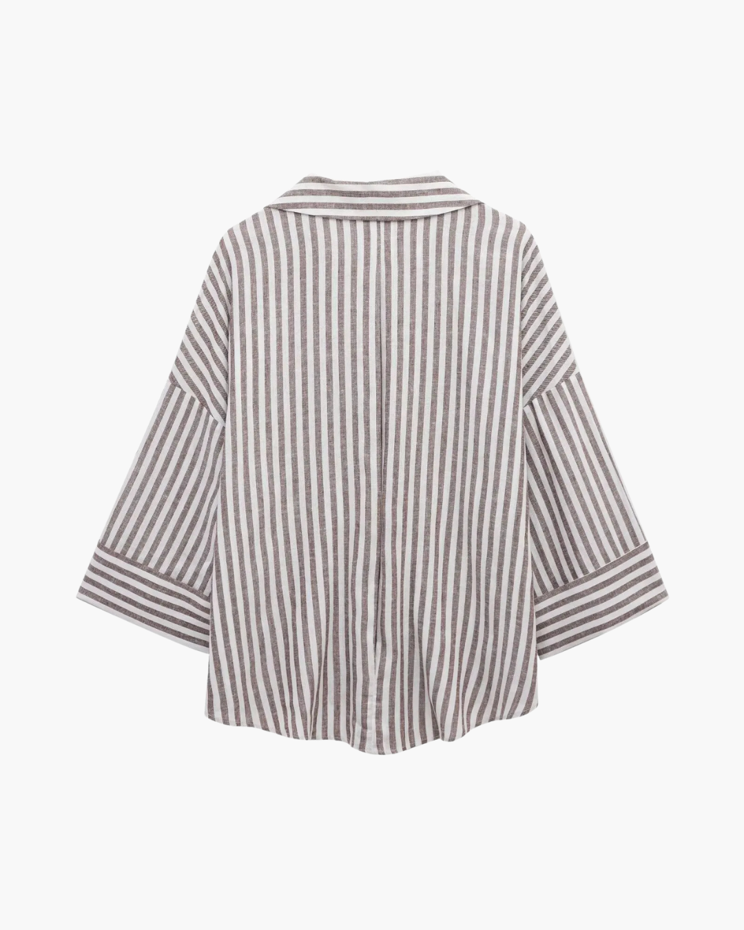 Oversized Blouse Dames – V-Hals & Faux Linnen