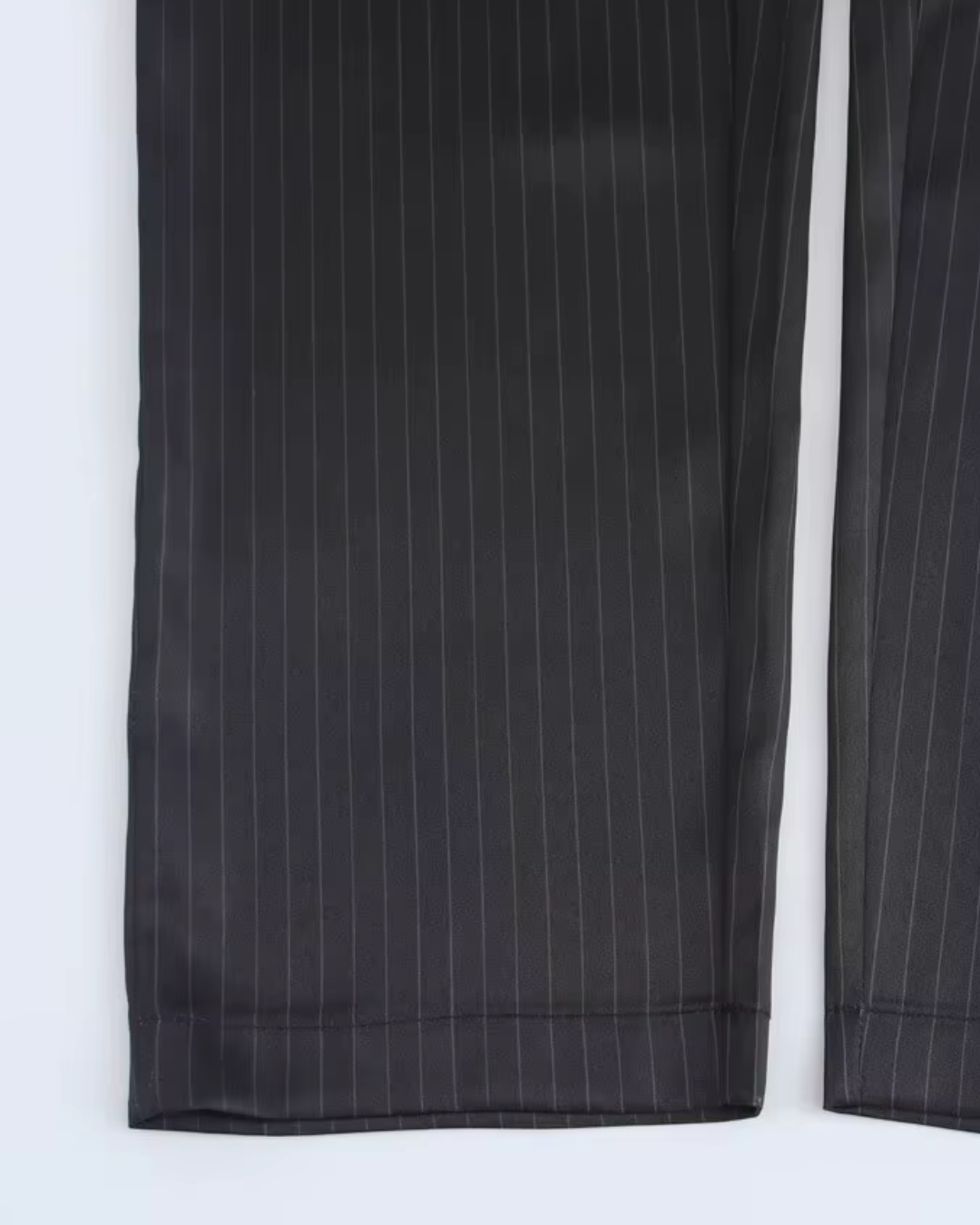 Gestreepte Zwarte Tweedelige Blazer en Broek Set voor Dames