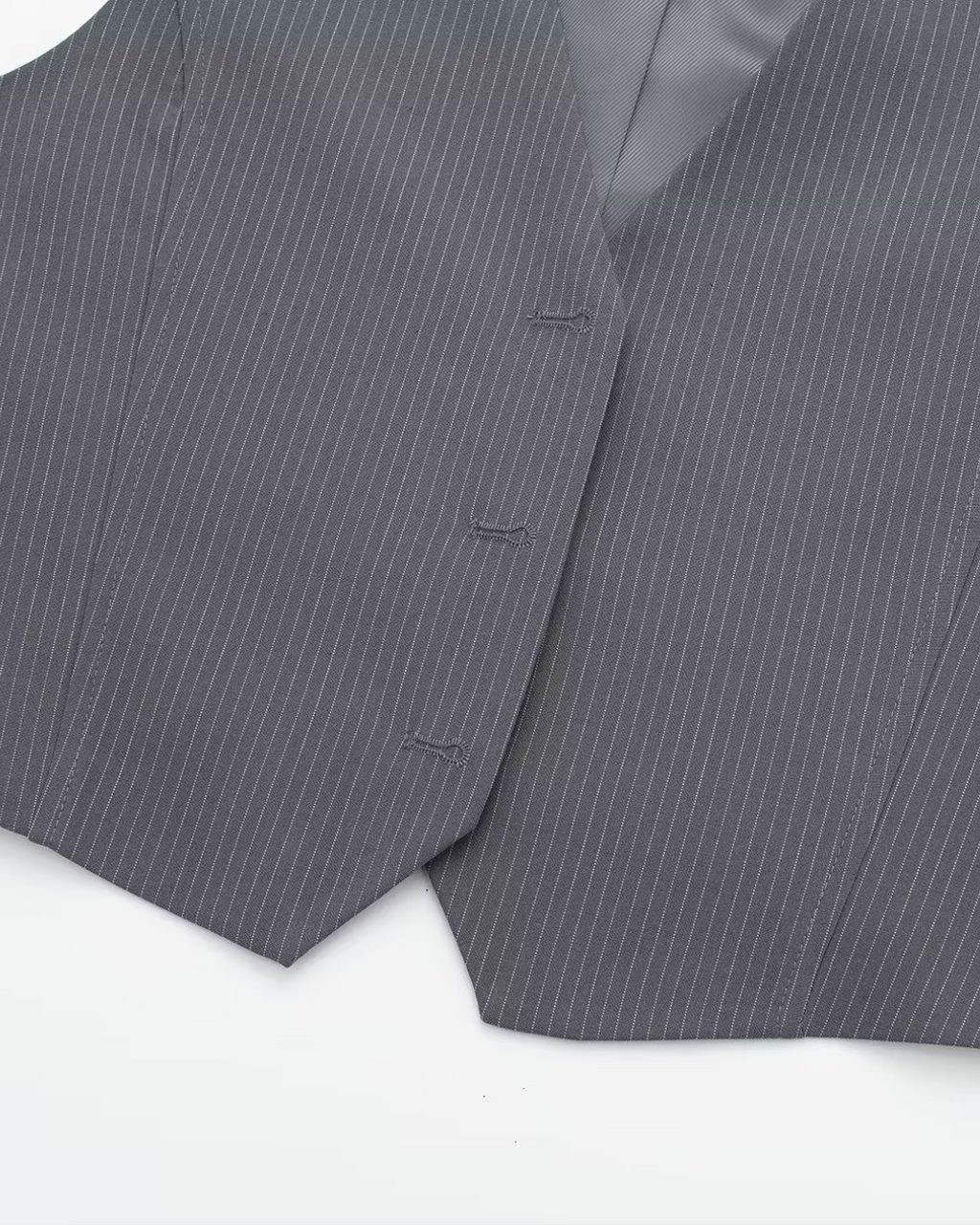 Gestreept Kort Vest met Wijde Broek Set voor Dames