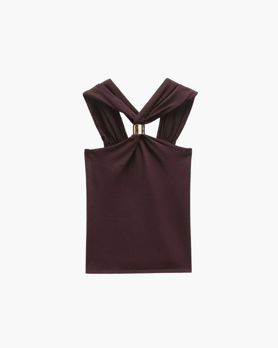 Gebreide Mouwloze Crop Top voor Dames