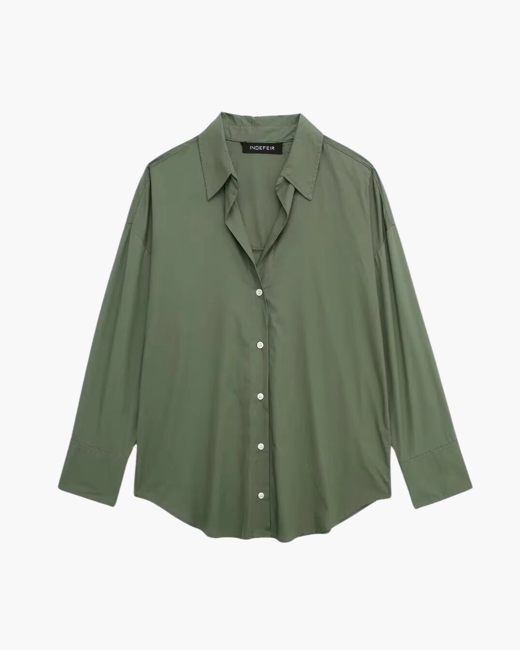 Camouflage Groene Poplin Blouse voor Dames