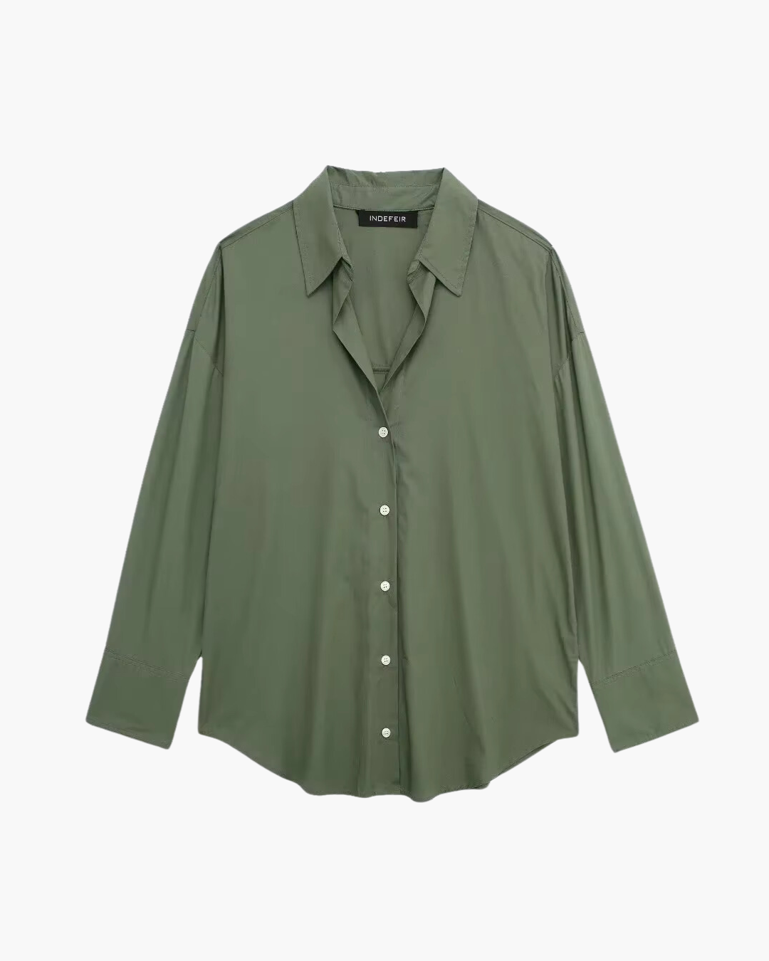 Camouflage Groene Poplin Blouse voor Dames