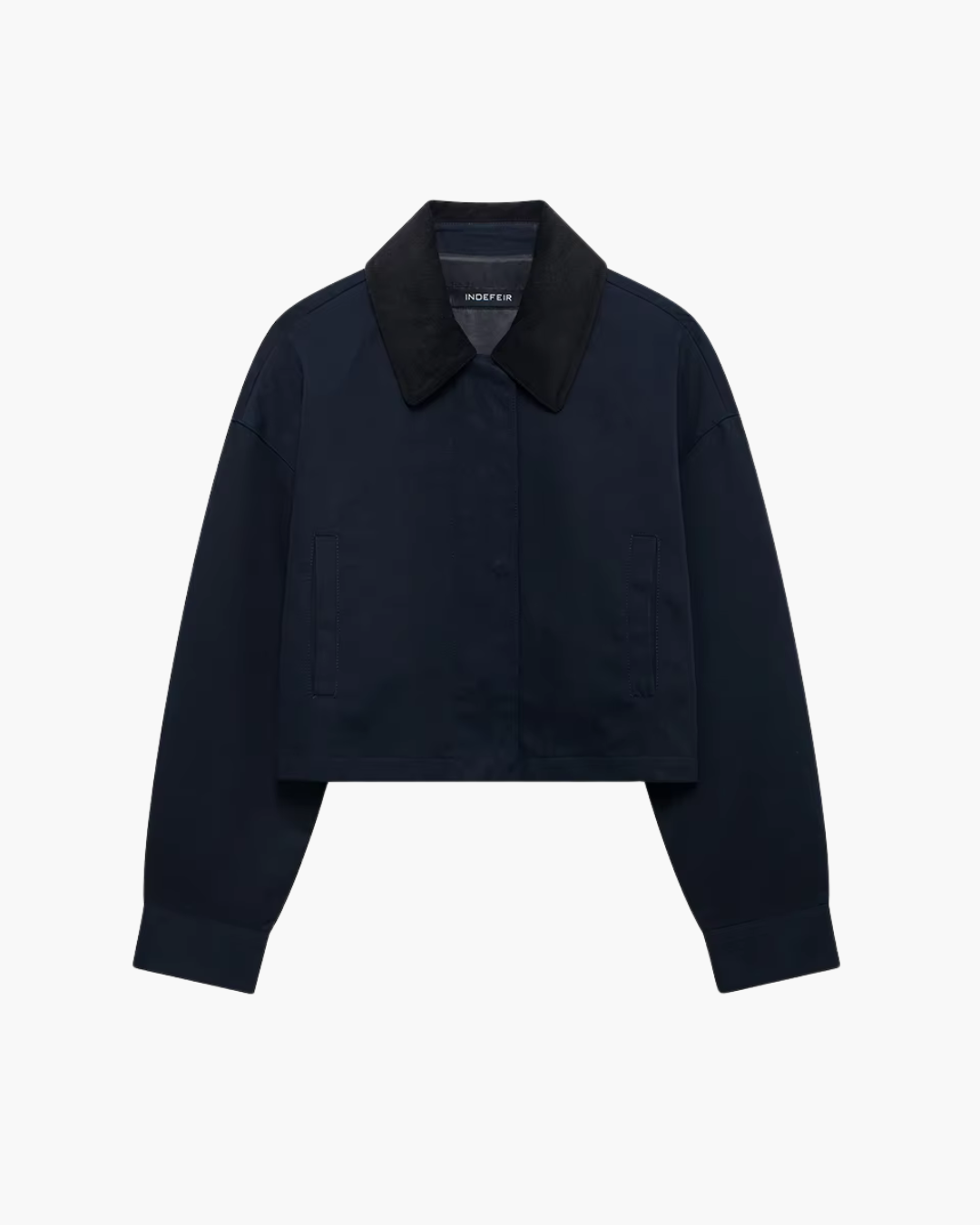 Vintage Fluwelen Jack met Rits en Revers Knopen voor Dames