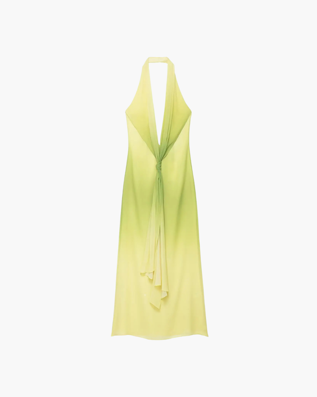 Zomerse Lange Jurk met Hangende Hals en Knoopdetails voor Dames