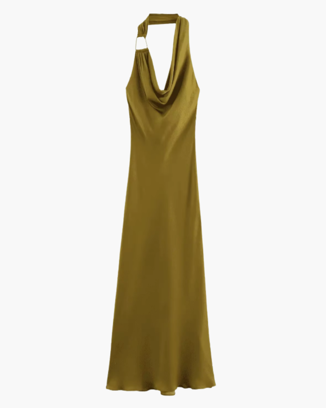 Satijnen Jurk Off-Shoulder met Open Rug voor Dames