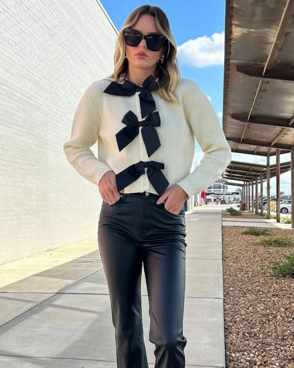 Elegante gebreide trui met strik voor dames - Stijlvol en comfortabel!