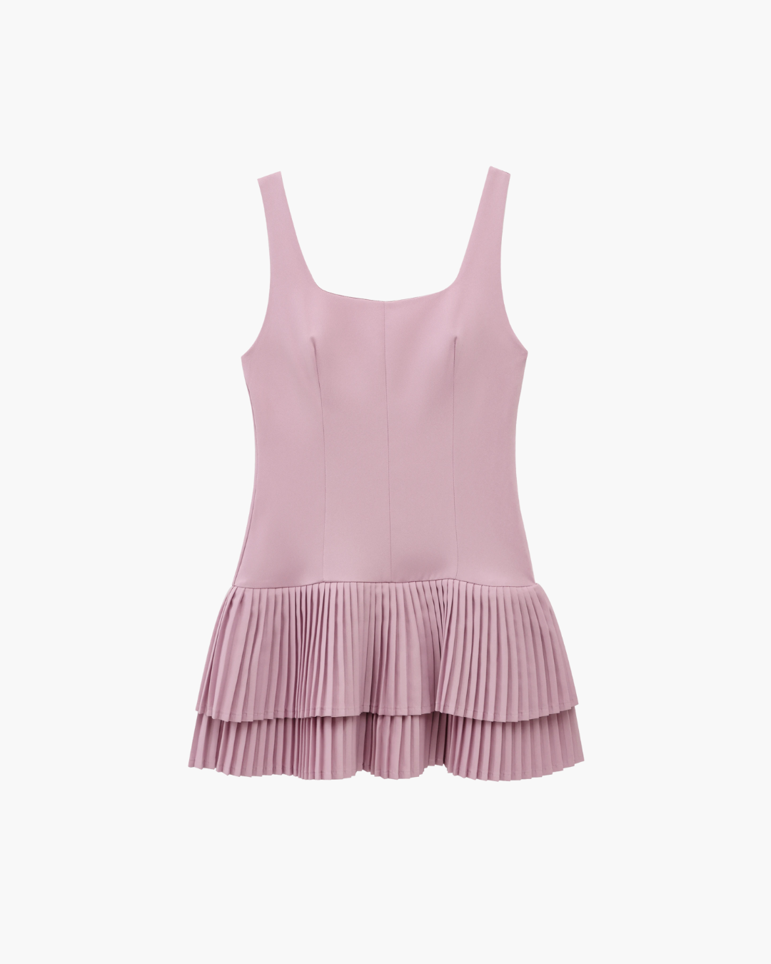 Mini-Jurk met Vierkante Hals en Gelaagde Ruches voor Dames