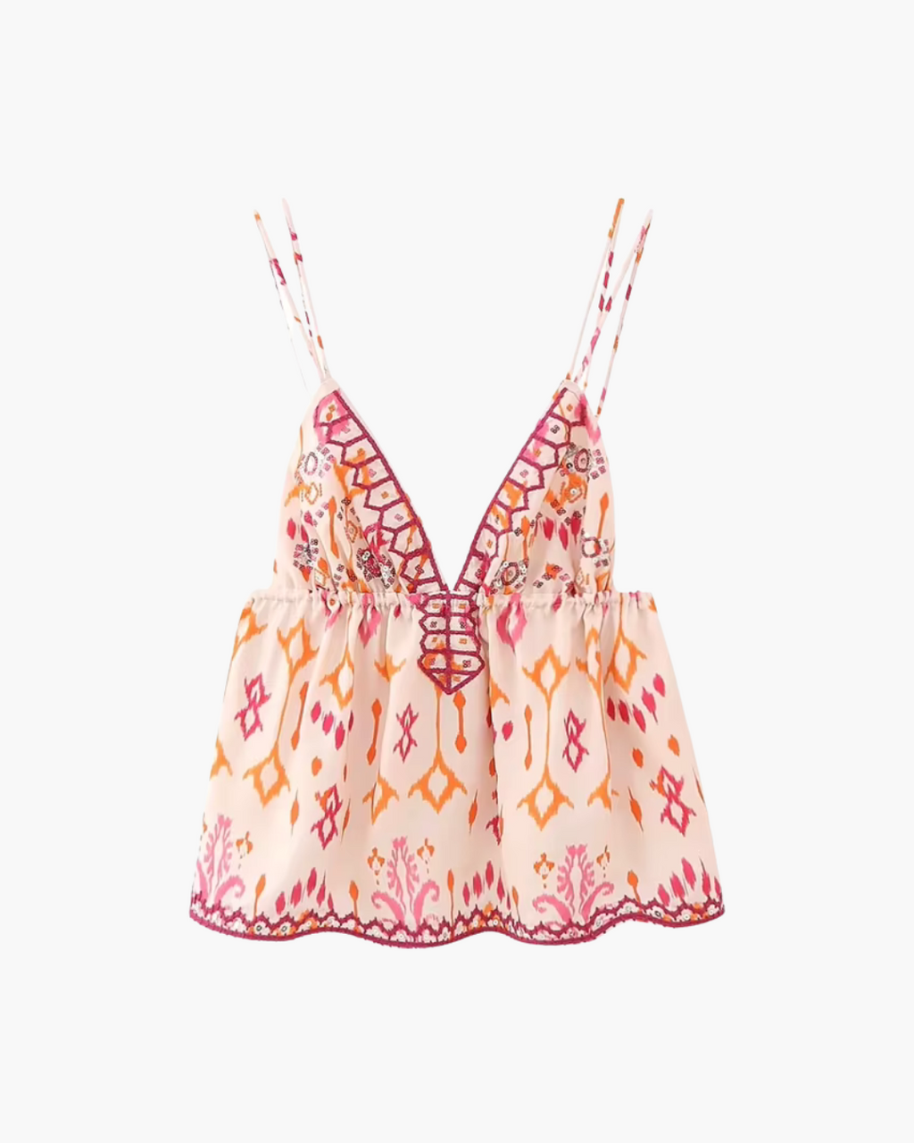 Elegante Pailletten Top met Spaghettibandjes voor Dames