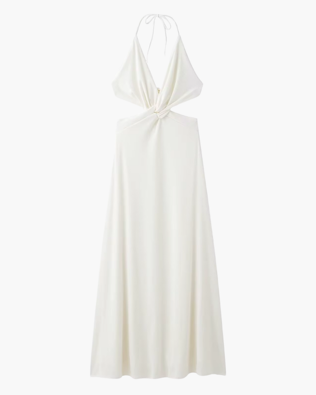 Lange Zomerjurk met Kant Diepe V-Hals en Open Rug voor Dames