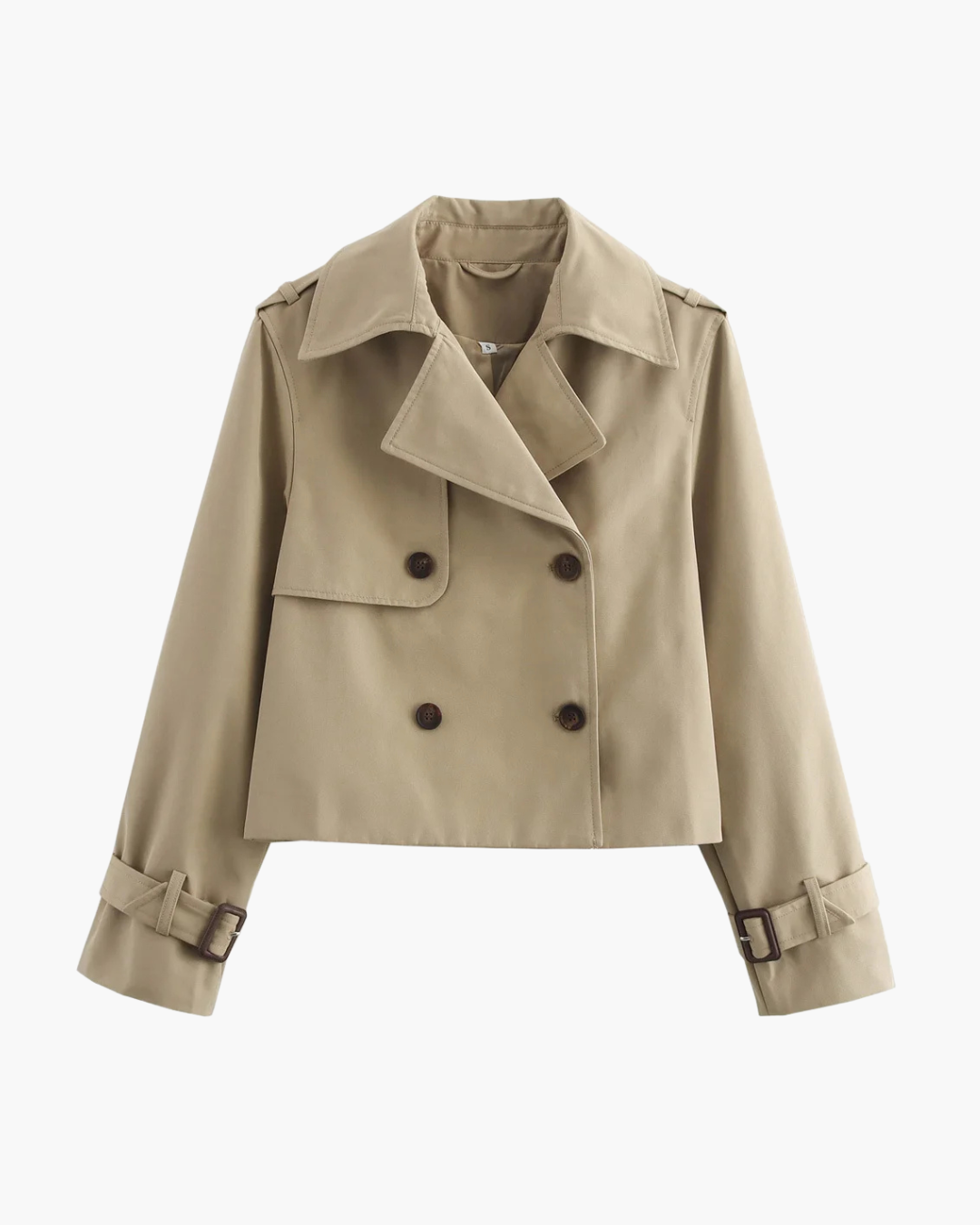 Vintage Double Breasted Korte Herfstjas voor Dames