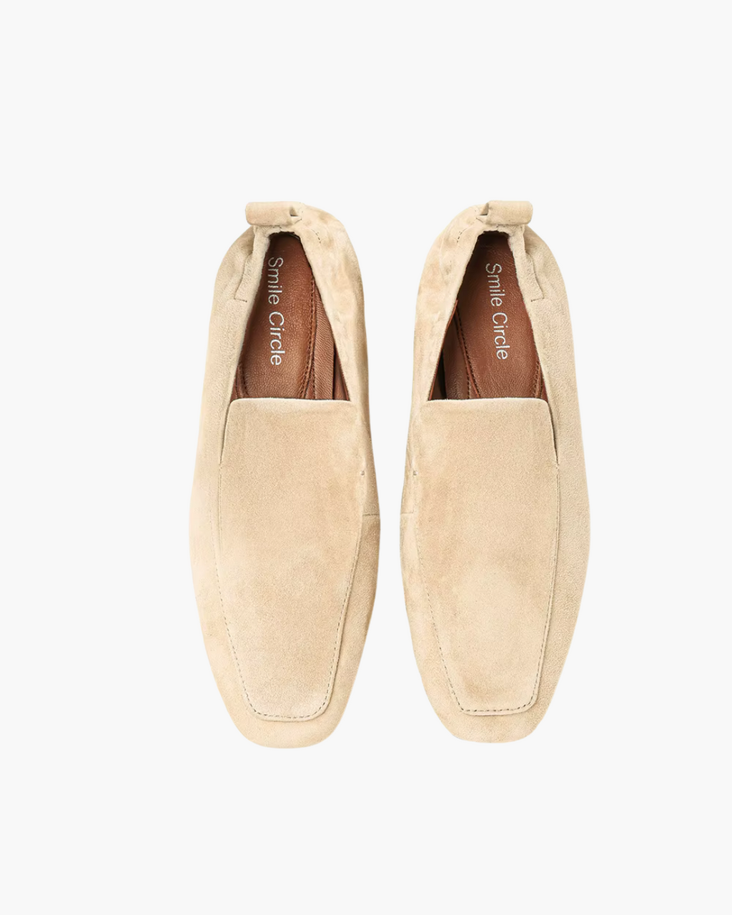 Suède Lederen Slip-On Loafers met Vierkante Teen voor Dames