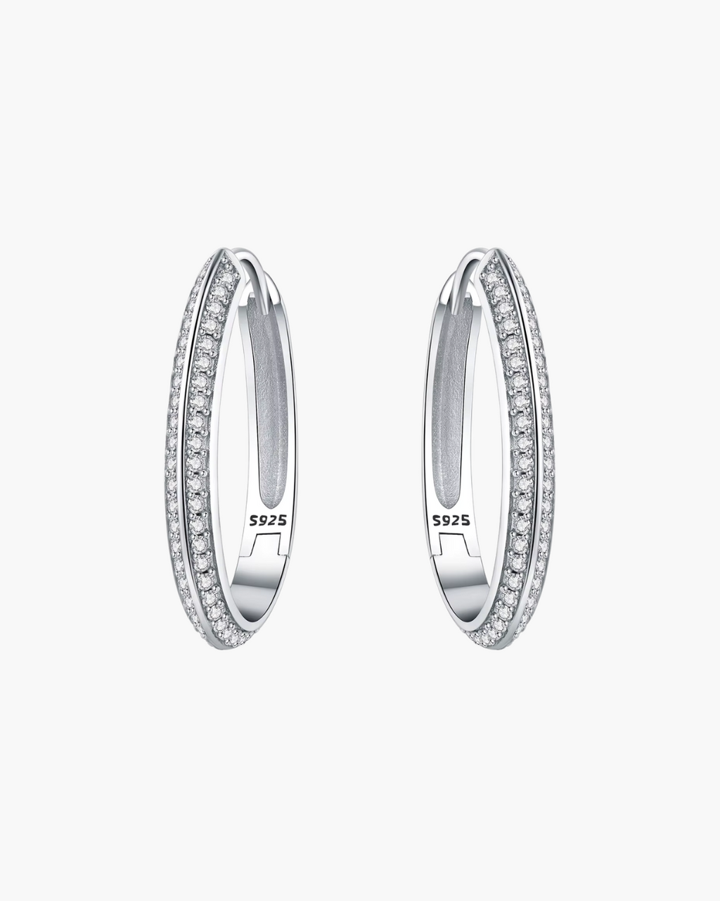 925 Sterling Zilveren U-Vormige Hoepel Oorbellen voor Dames