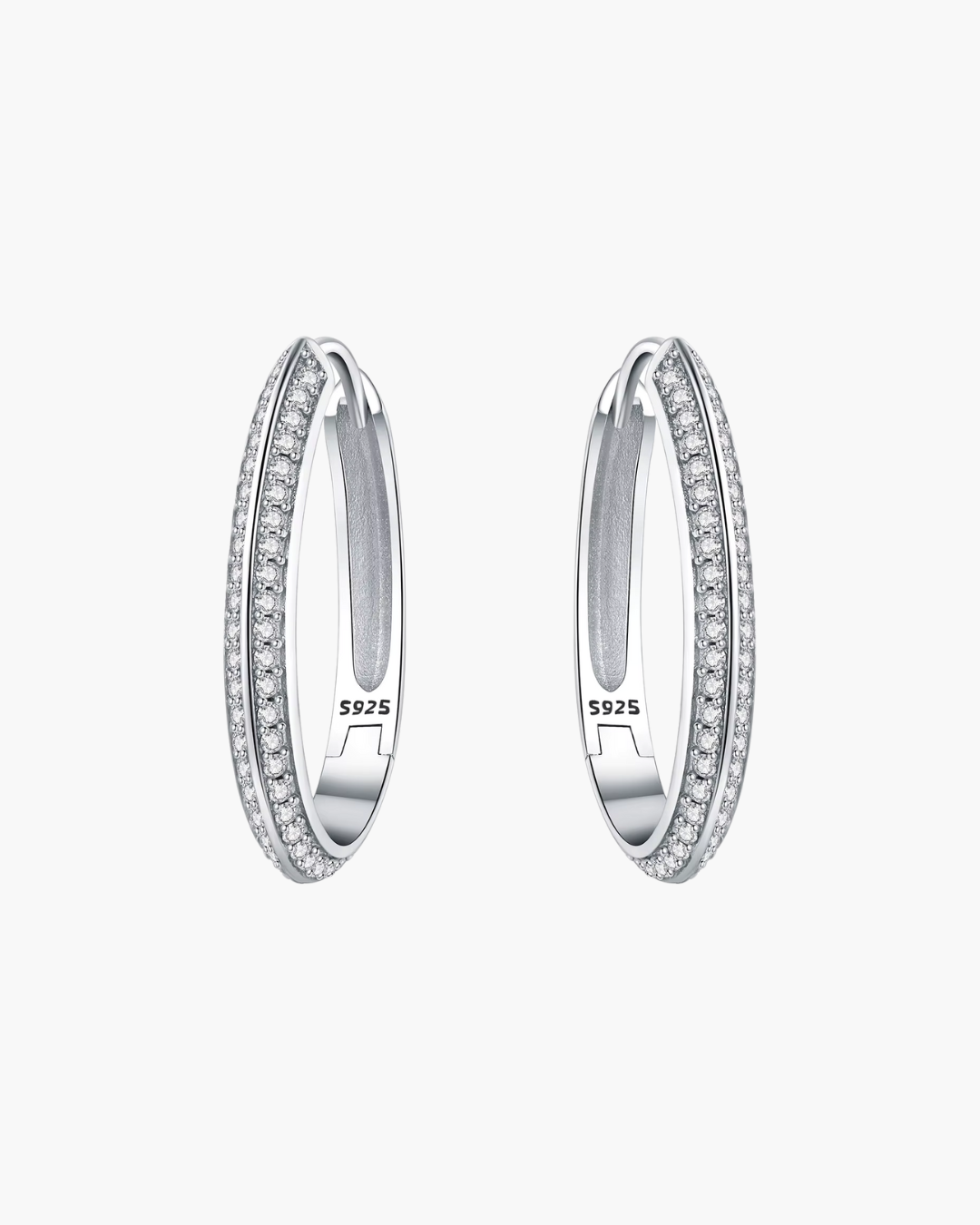 925 Sterling Zilveren U-Vormige Hoepel Oorbellen voor Dames