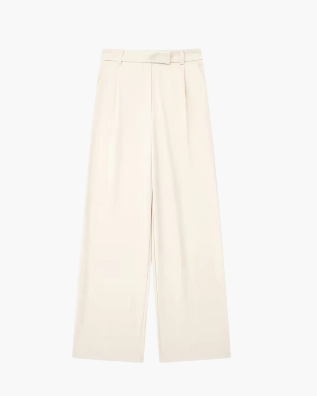Elegante chique beige pantalon met wijde pijpen voor Dames