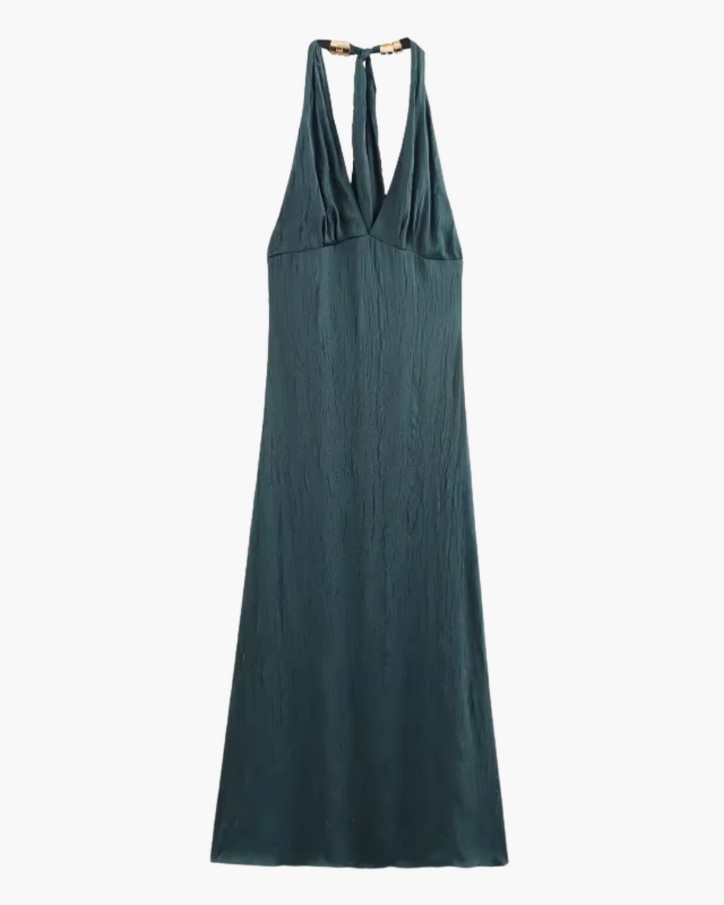 Groene Halter Maxi-Jurk zonder Mouwen voor Dames