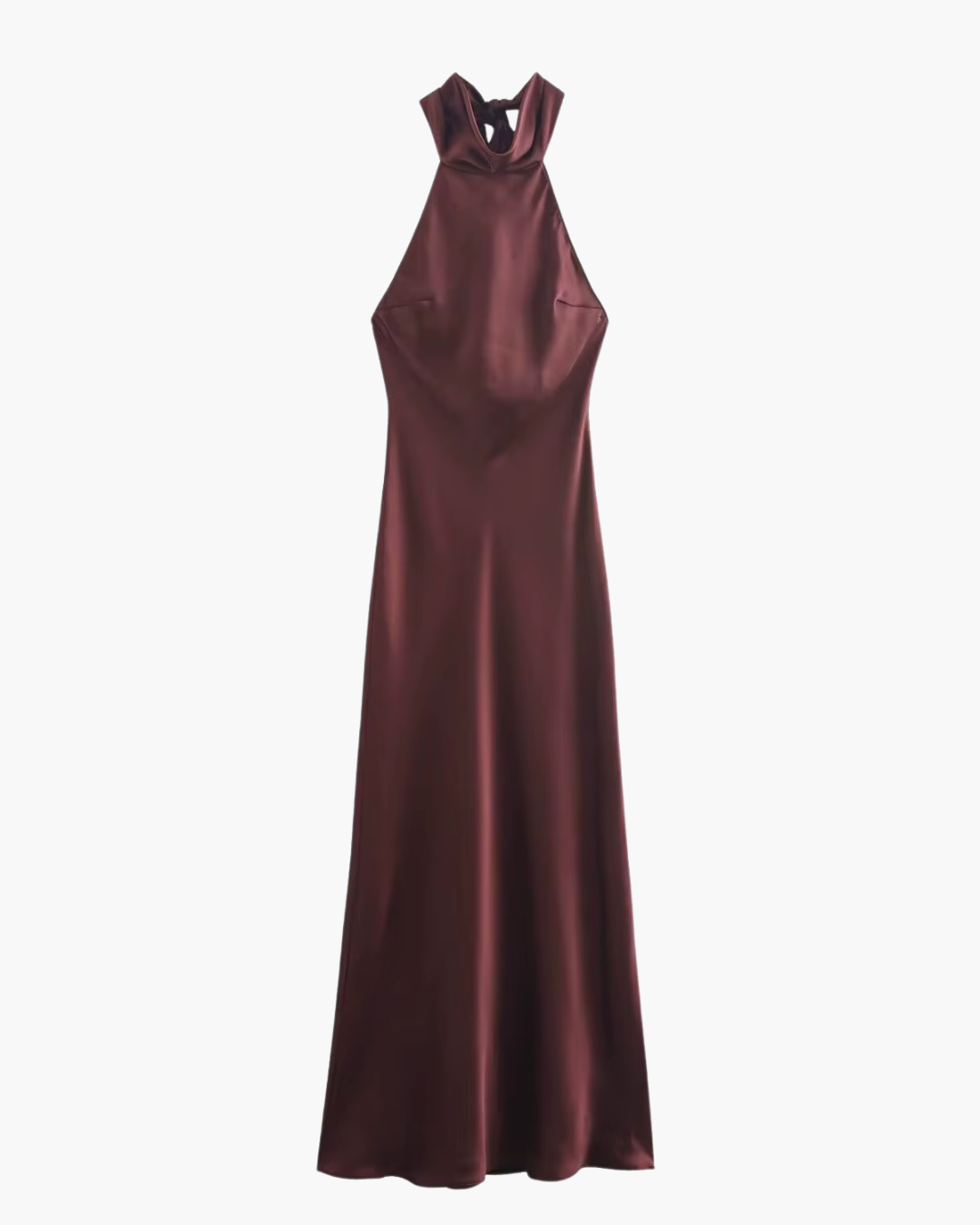 Luxe Elegante Satijnen Halterjurk met Open Rug voor Dames