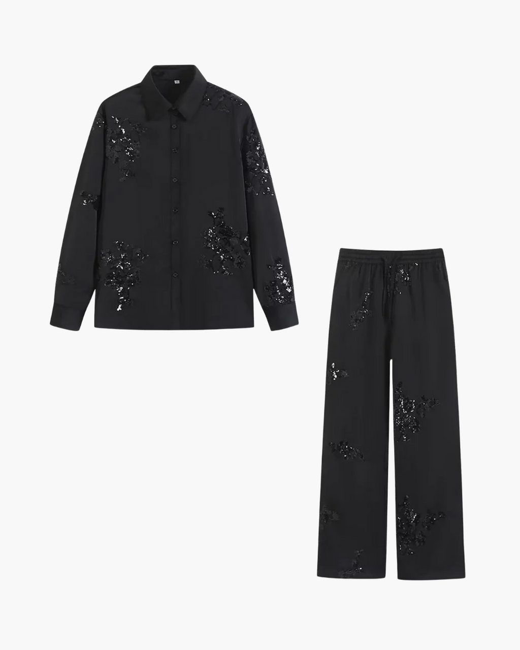 Geborduurde Set met Shirt en Broek met Herfstlook voor Dames