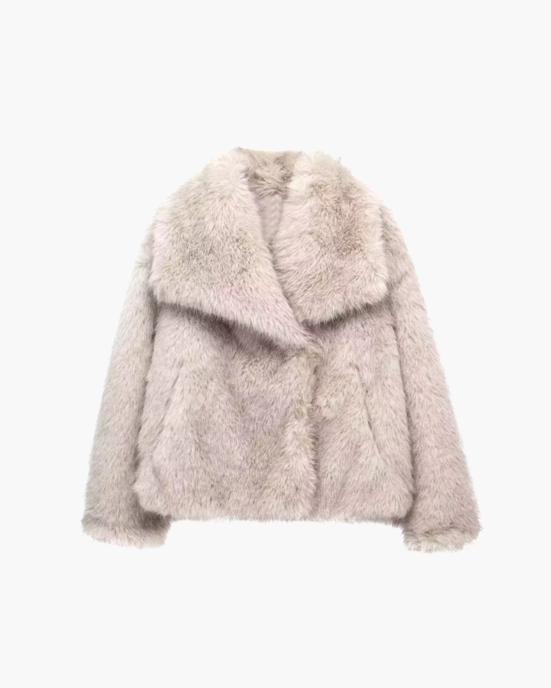 Oversized Warme Diervriendelijke Bonten Jas voor Dames