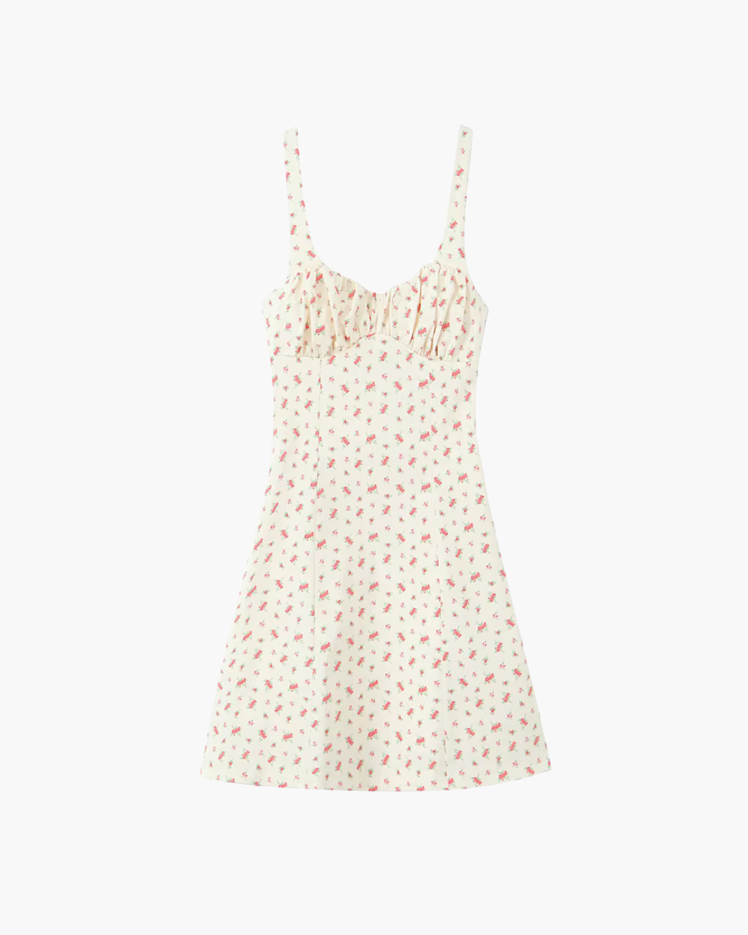 Korte Jurk met Vierkante Kraag en Bloemenprint voor Dames