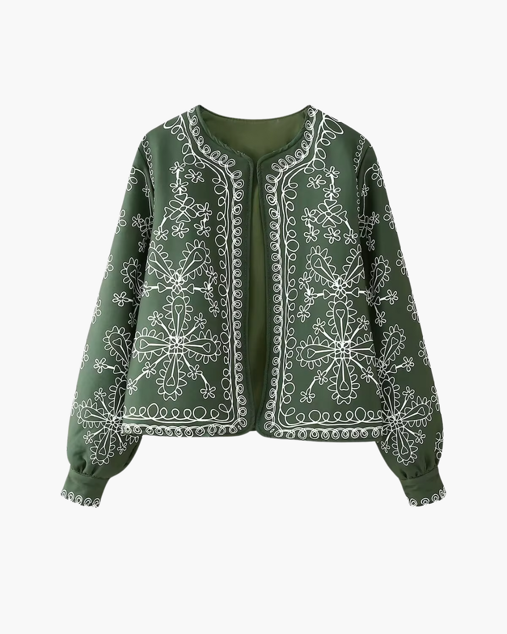 Modieuze Klassieke Katoenen Jas met Stijlvolle Print voor Dames