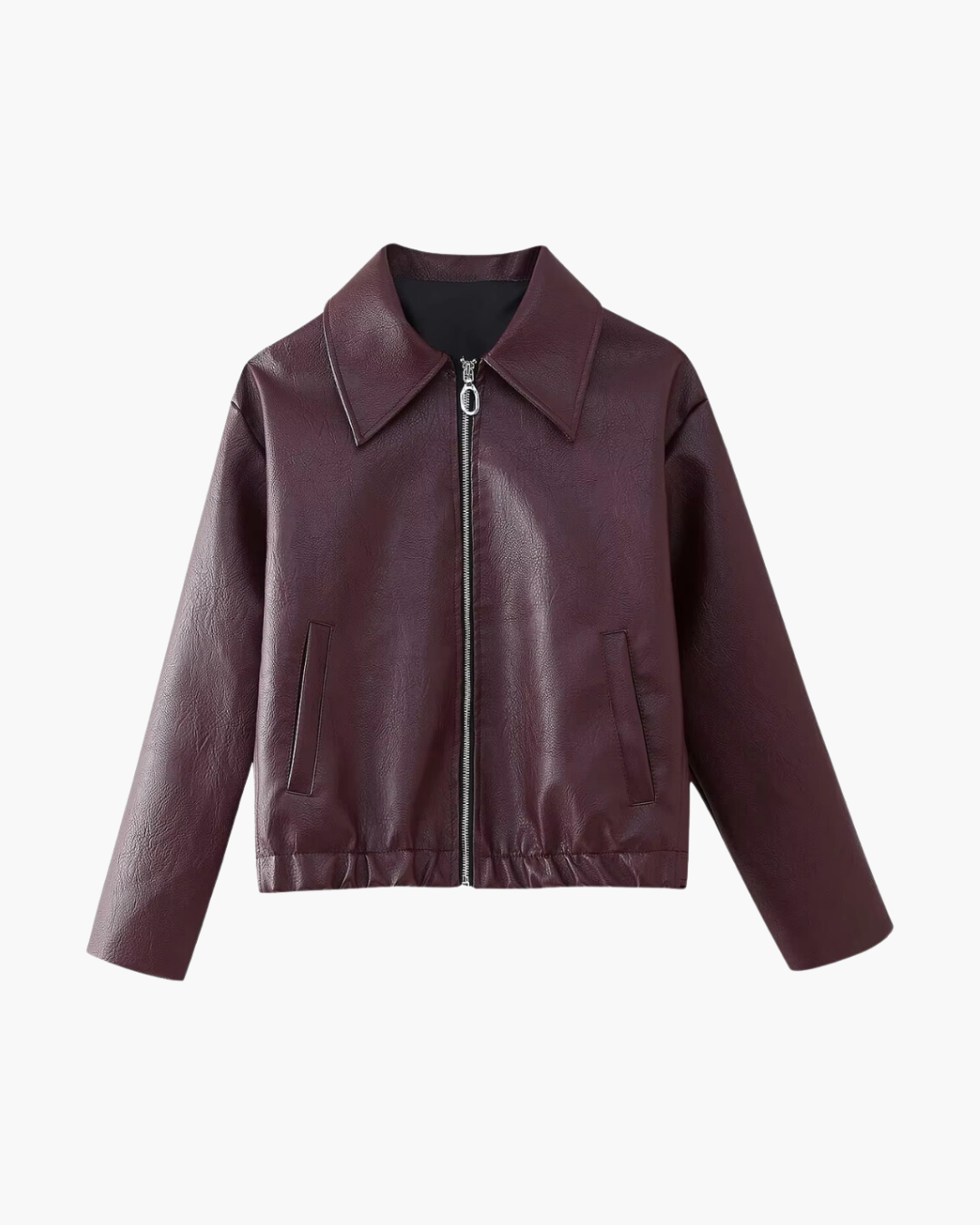 Vintage Oversized Leren Retro Jas voor Dames