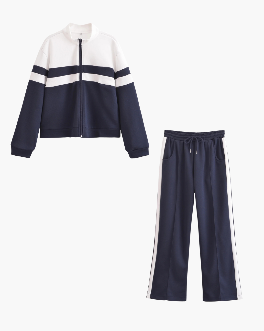 Casual 2-Delige Set met Ritsjas & Elastische Broek voor Dames