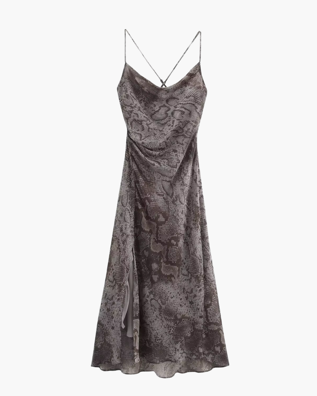 Gedrukte Mouwloze Midi Zomerjurk met Open Rug voor Dames