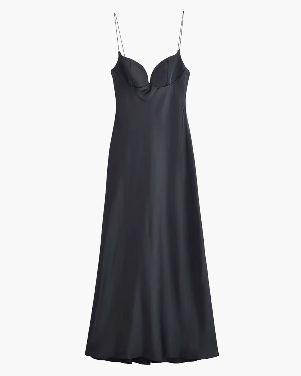 Zwarte Satijnen Jarretel Jurk voor Dames