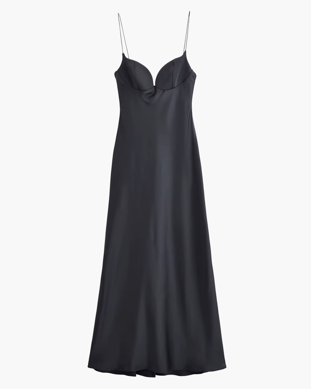 Zwarte Satijnen Jarretel Jurk voor Dames