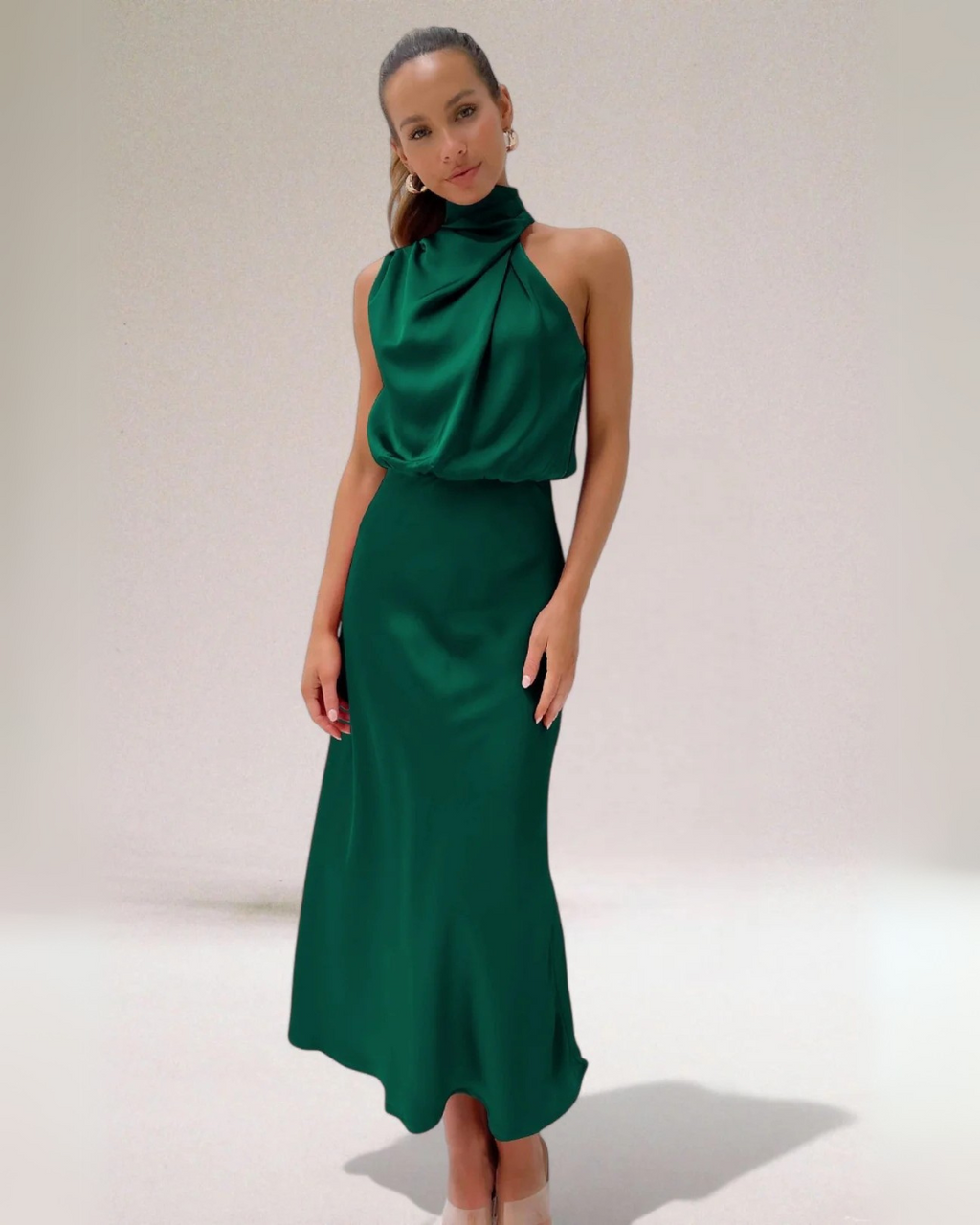 Satijnen Lange Maxi Jurk  voor Dames