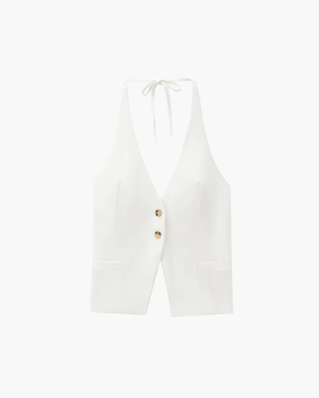 Stijlvol Halter Tanktop met Knopen voor Dames