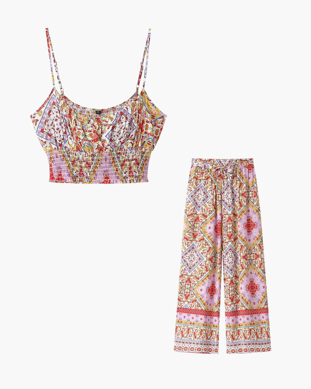 Zomer Set met Mouwloze Top & Hoge Taille Broek voor Dames