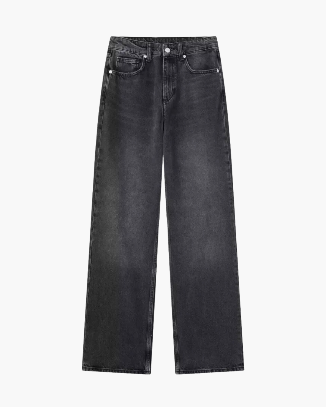 Zwarte Spijkerbroek met Rechte Pasvorm voor Dames