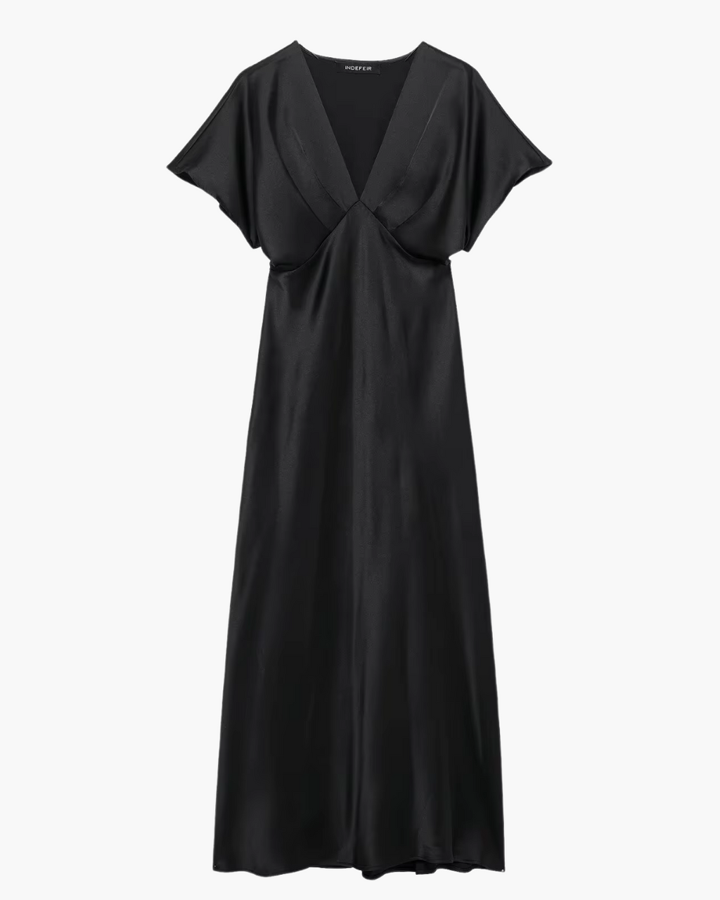 Zwarte Satijnen Zomer Jurk voor Dames